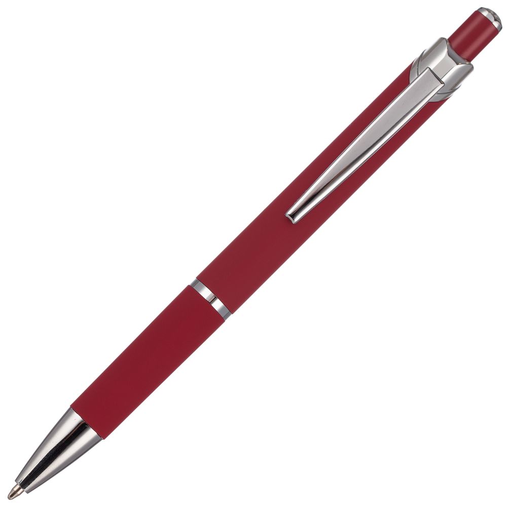 Ручка шариковая Chromos Soft Touch, красная-2