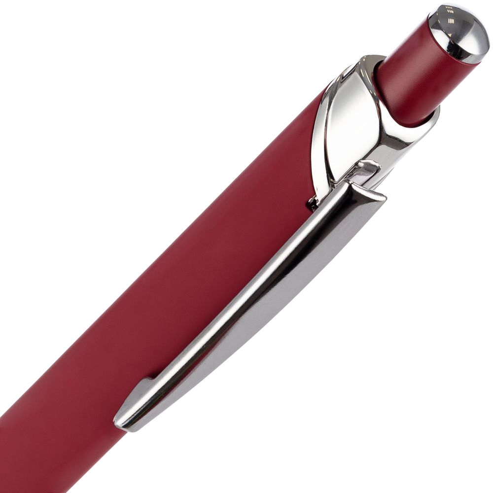 Ручка шариковая Chromos Soft Touch, красная-4