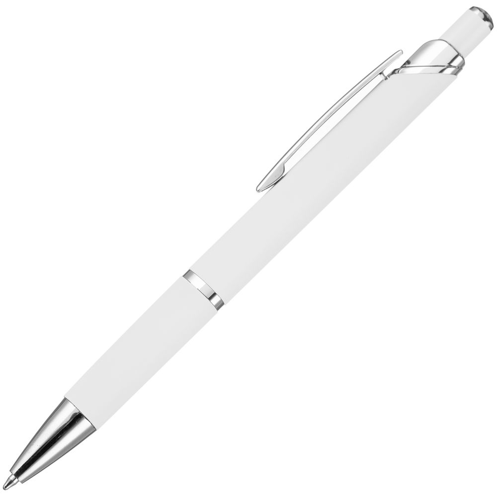 Ручка шариковая Chromos Soft Touch, белая-3