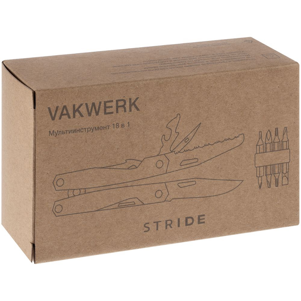 Мультиинструмент Vakwerk, серебристый-11