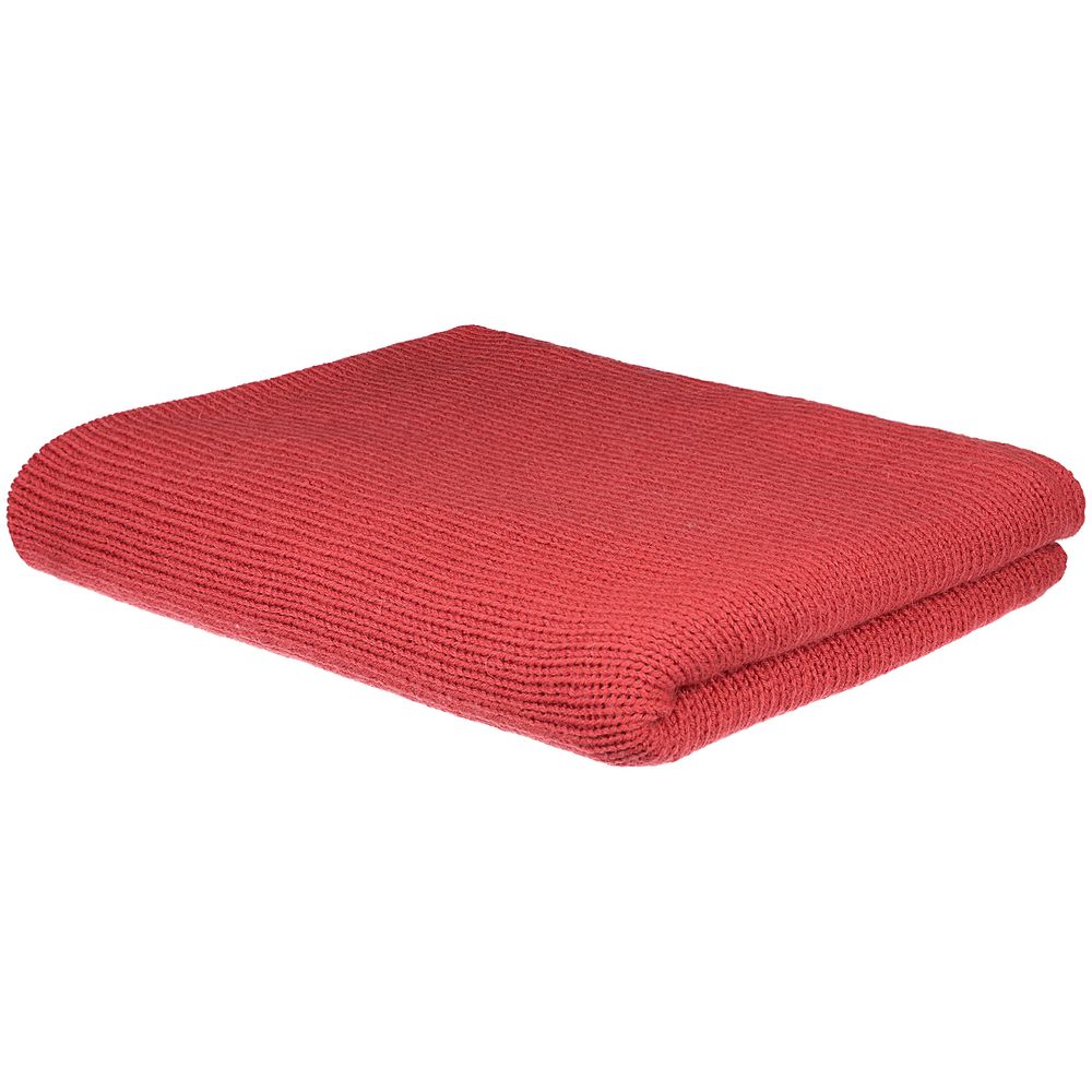 Плед Knitly, красный (коралл)-2