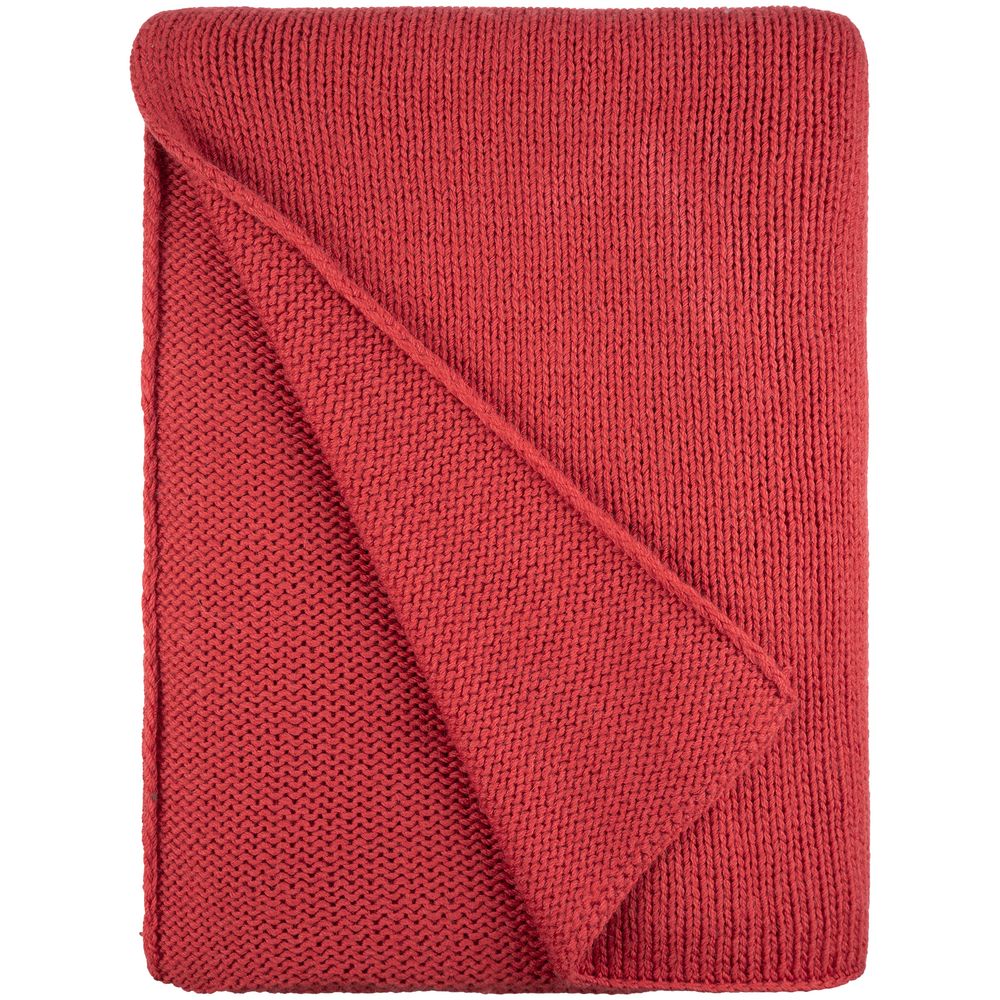 Плед Knitly, красный (коралл)-3