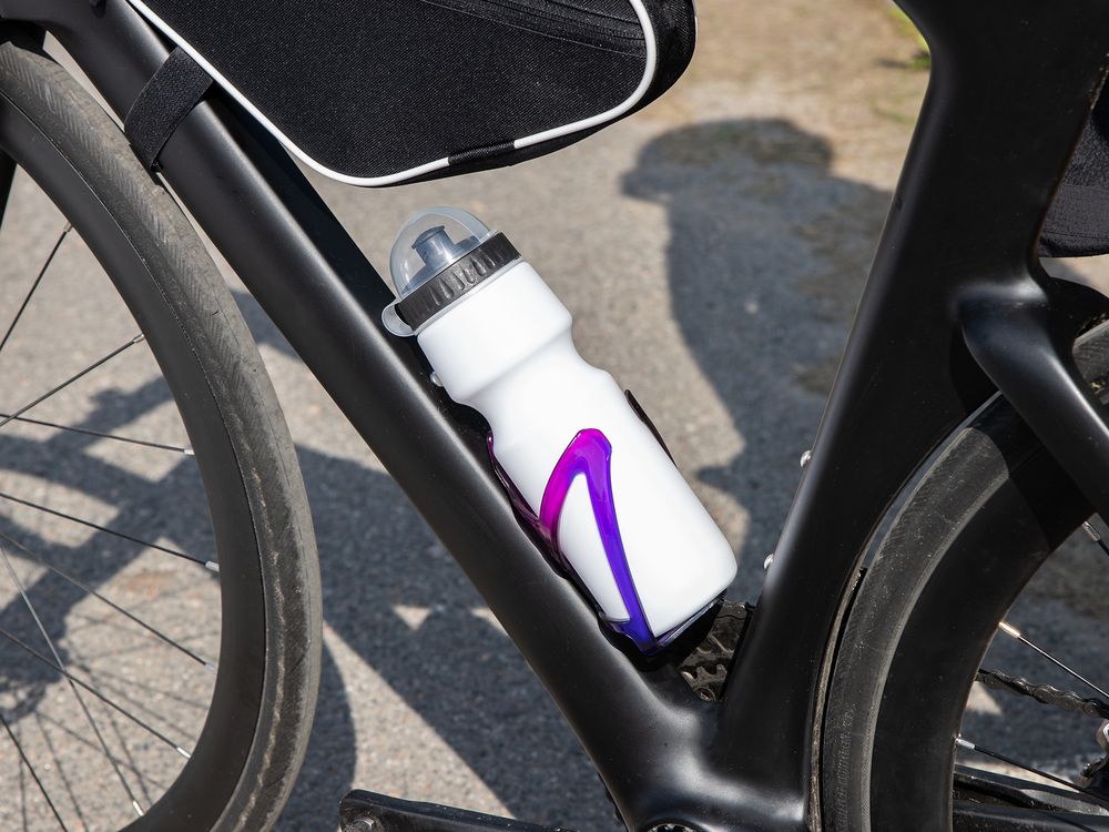 Бутылка для велосипеда Bikescape, белая с черным-8