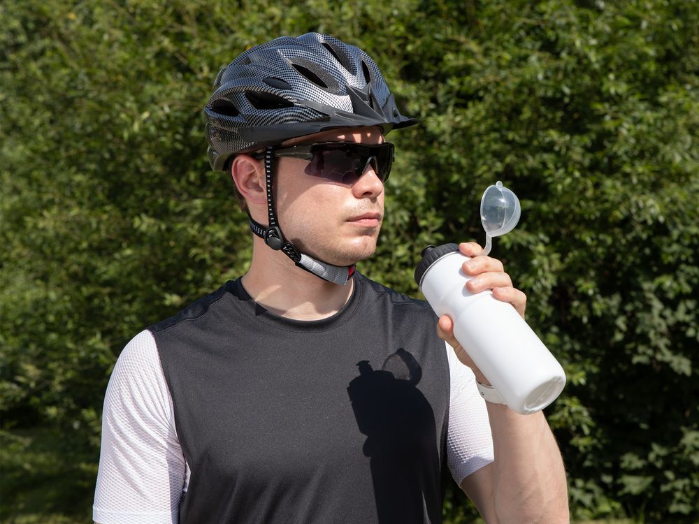 Бутылка для велосипеда Bikescape, белая с синим-10