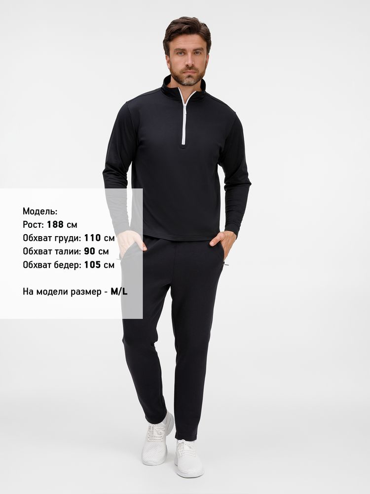 Свитшот на молнии из бифлекса Morfiss, черный, размер XS/S-9