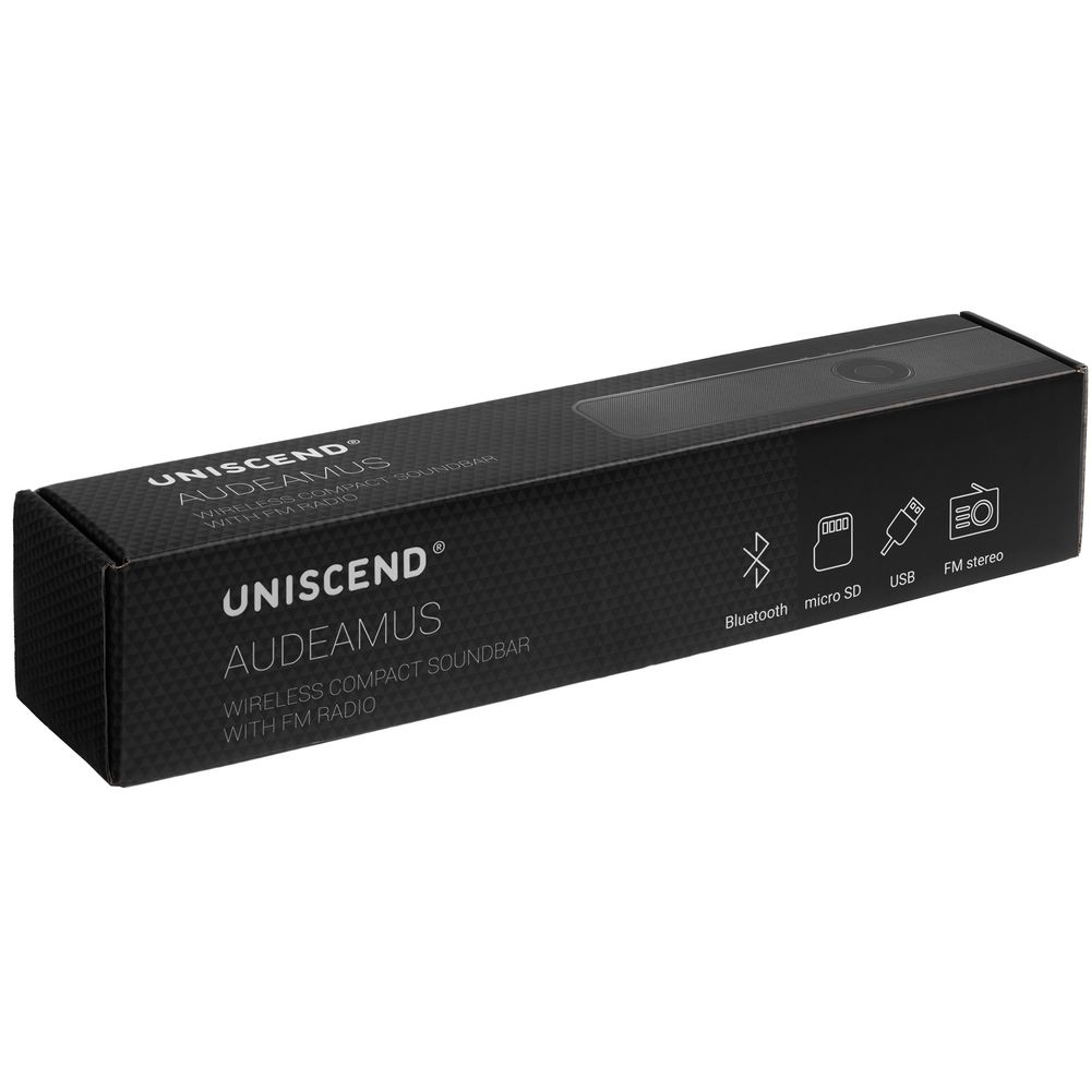 Беспроводная стереоколонка Uniscend Audeamus, черная-8