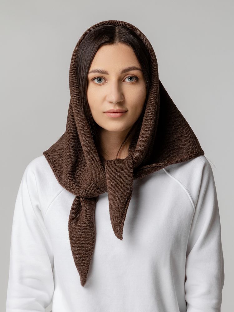 Косынка Dalia, темно-коричневая-4