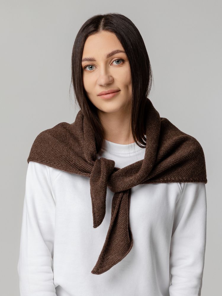 Косынка Dalia, темно-коричневая-6