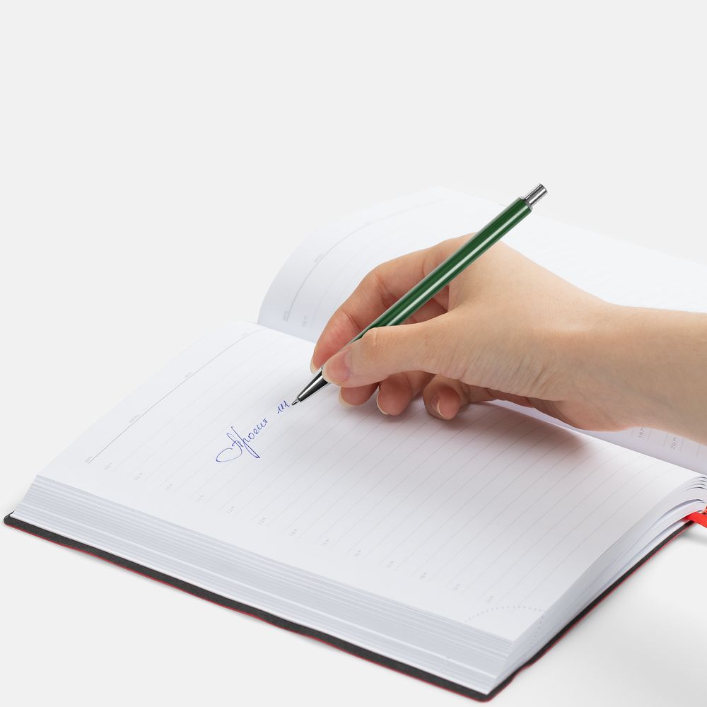 Ручка шариковая Slim Beam, зеленая-3