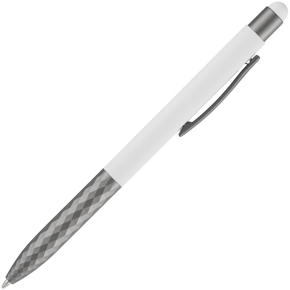Ручка шариковая Digit Soft Touch со стилусом, белая-3
