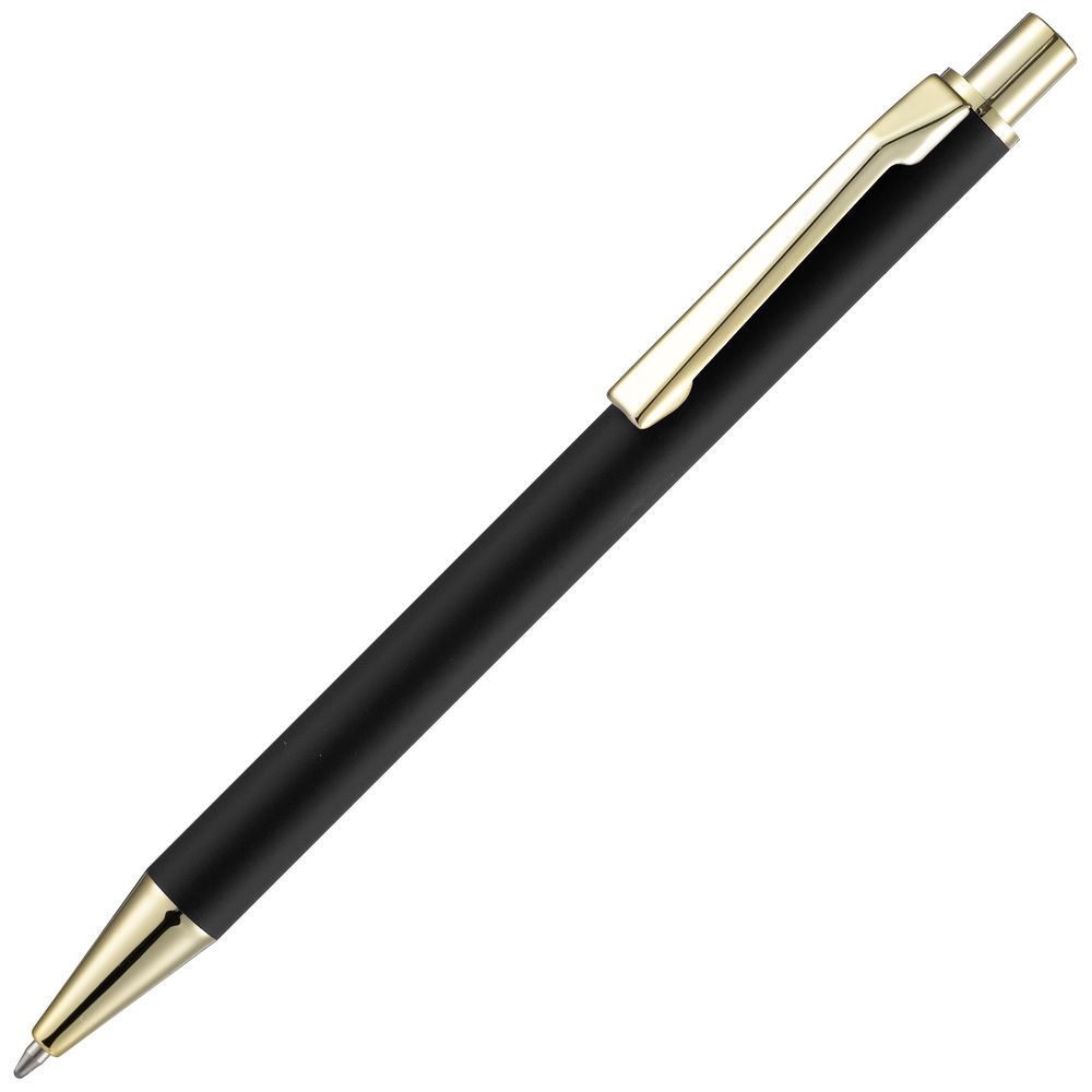 Ручка шариковая Lobby Soft Touch Gold, черная-1