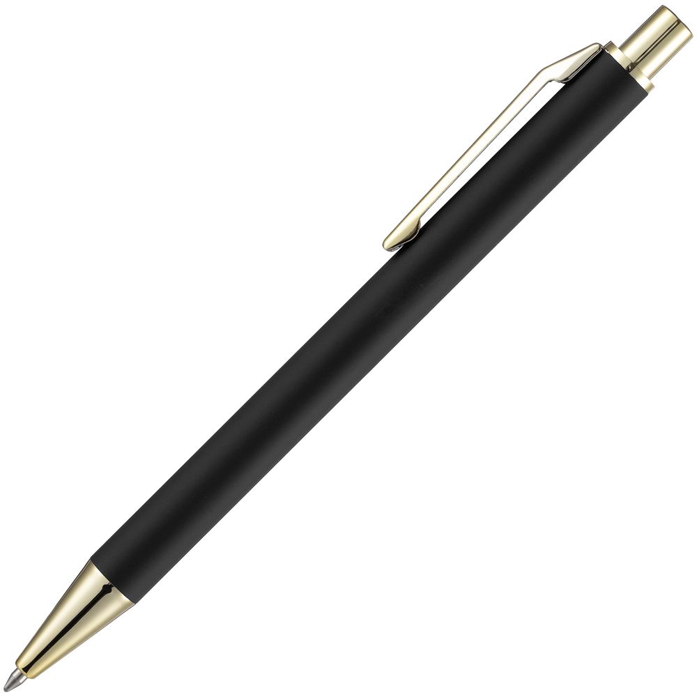 Ручка шариковая Lobby Soft Touch Gold, черная-2