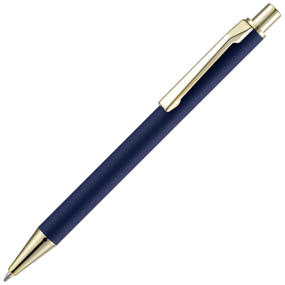Ручка шариковая Lobby Soft Touch Gold, синяя-1