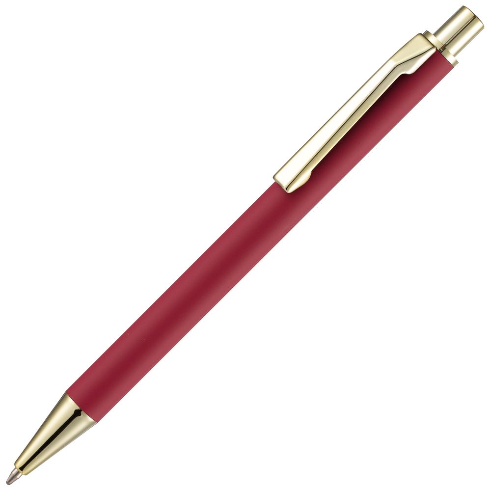 Ручка шариковая Lobby Soft Touch Gold, красная-1
