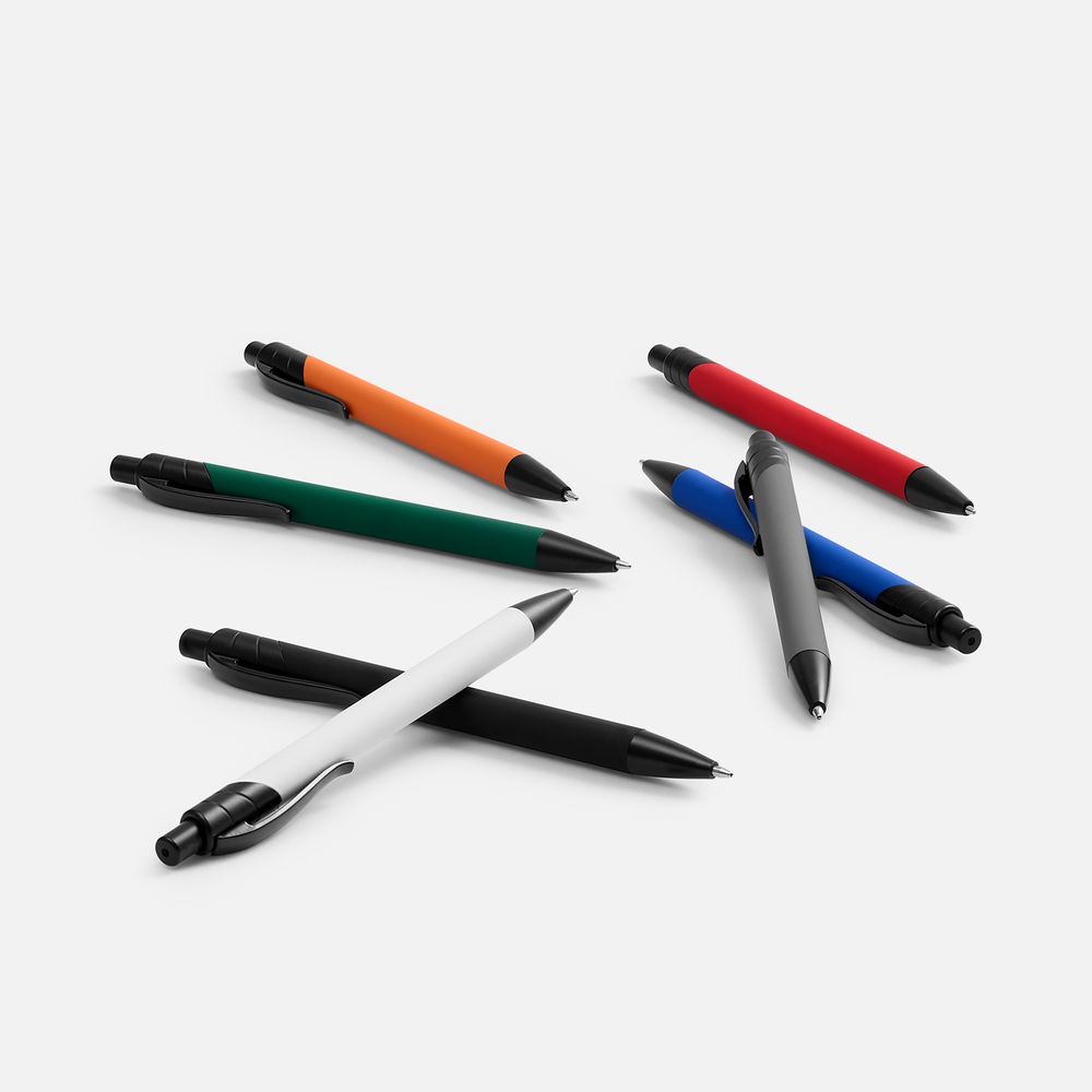 Ручка шариковая Undertone Black Soft Touch, оранжевая-5