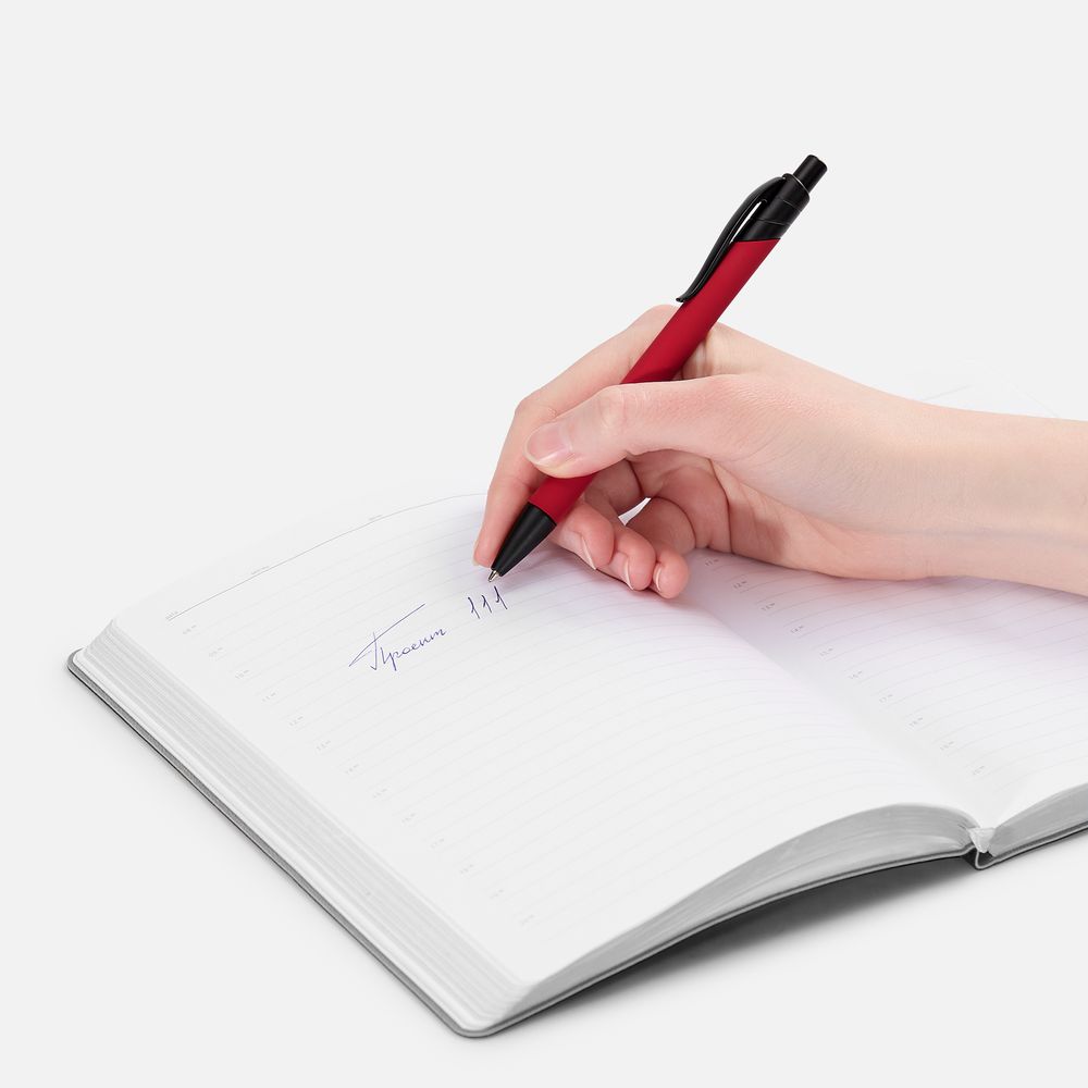 Ручка шариковая Undertone Black Soft Touch, красная-4