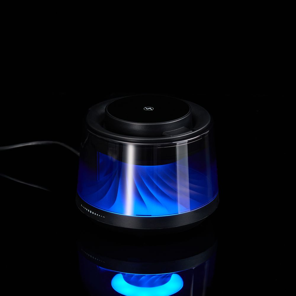 Bluetooth-колонка с подсветкой и беспроводной зарядкой Quantium, черная-6