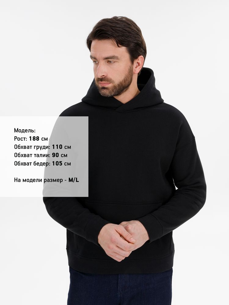 Худи оверсайз унисекс Snuggie, черное, размер XS/S-6