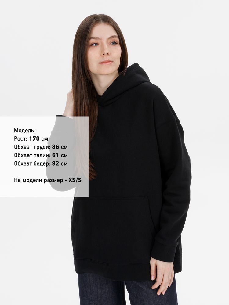 Худи оверсайз унисекс Snuggie, черное, размер XS/S-9