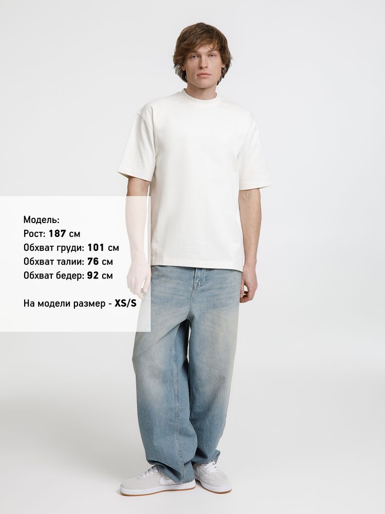 Футболка оверсайз унисекс Sideline, молочно-белая, размер XS/S-5
