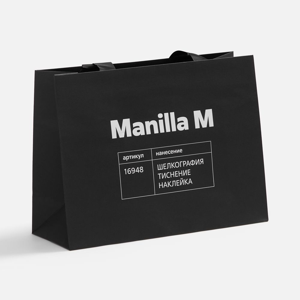 Пакет бумажный Manilla L, черный-5