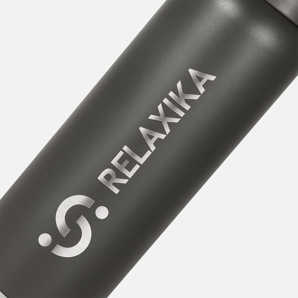 Термос Relaxika 1000 со стикерпаком, хаки-7