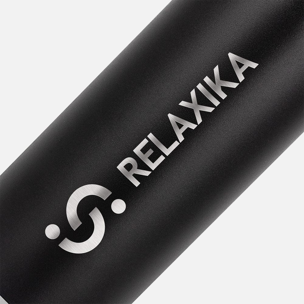 Термос Relaxika 1600 со стикерпаком, черный-7