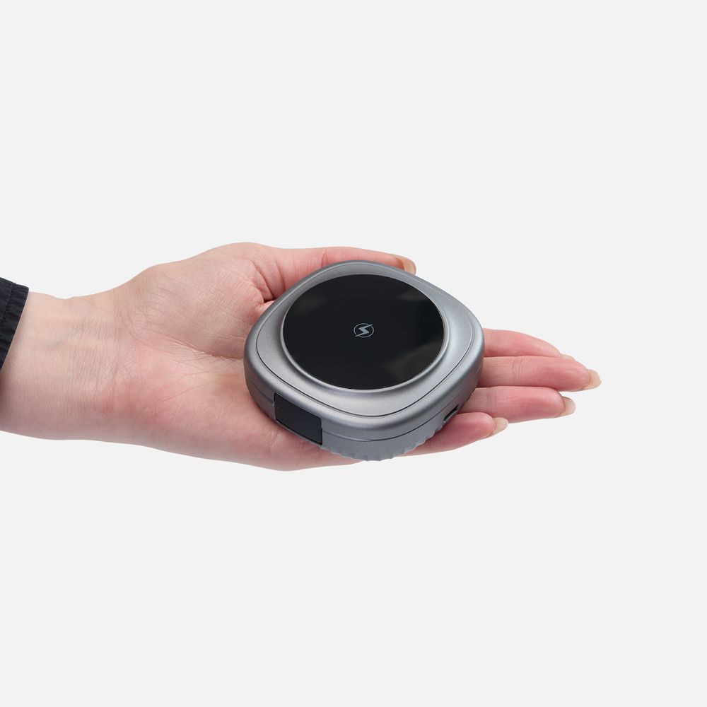 Складная станция беспроводной зарядки flowPad, серая-5