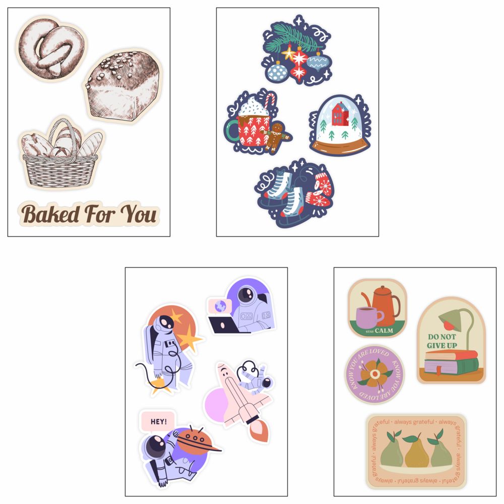 Объемные наклейки под смолой Sticker Pack на заказ-1
