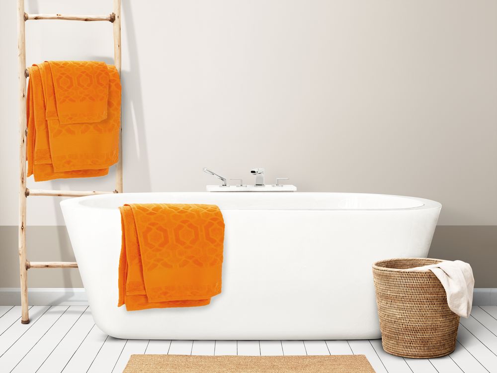 Полотенце Velin, большое, оранжевое-5