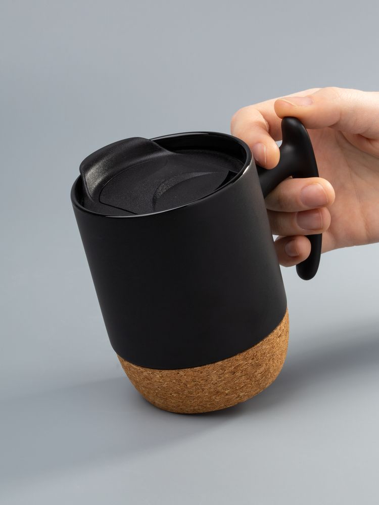 Кружка Corky Grip, черная-7