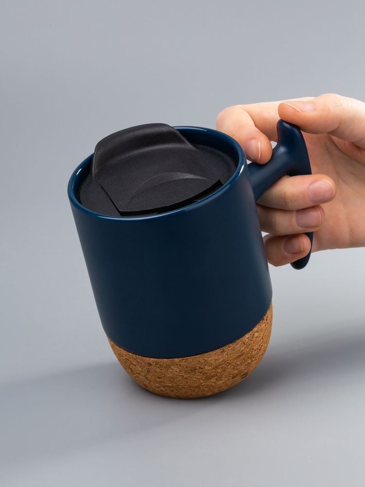 Кружка Corky Grip, синяя-6