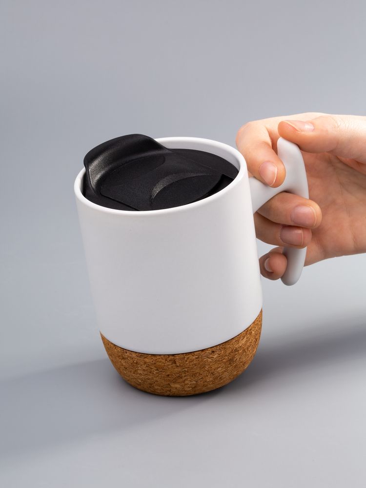 Кружка Corky Grip, белая-6