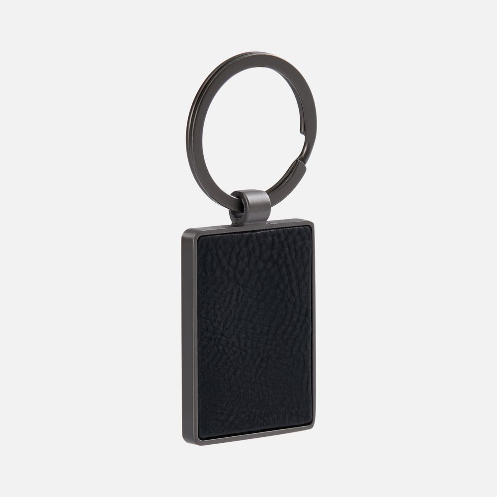 Брелок Gun Metal Leather Rectangle, графитовый-1