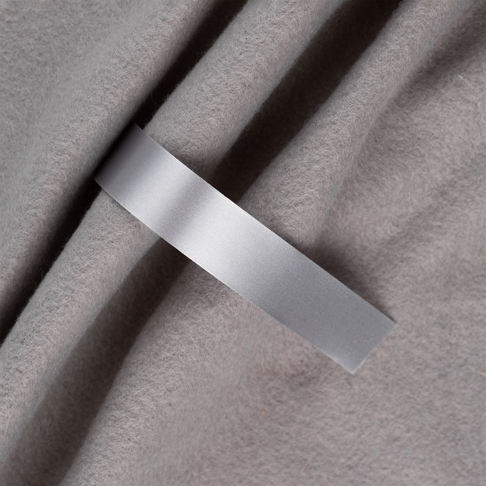Лента сатиновая Satin 20 S, серая, 10 см-1