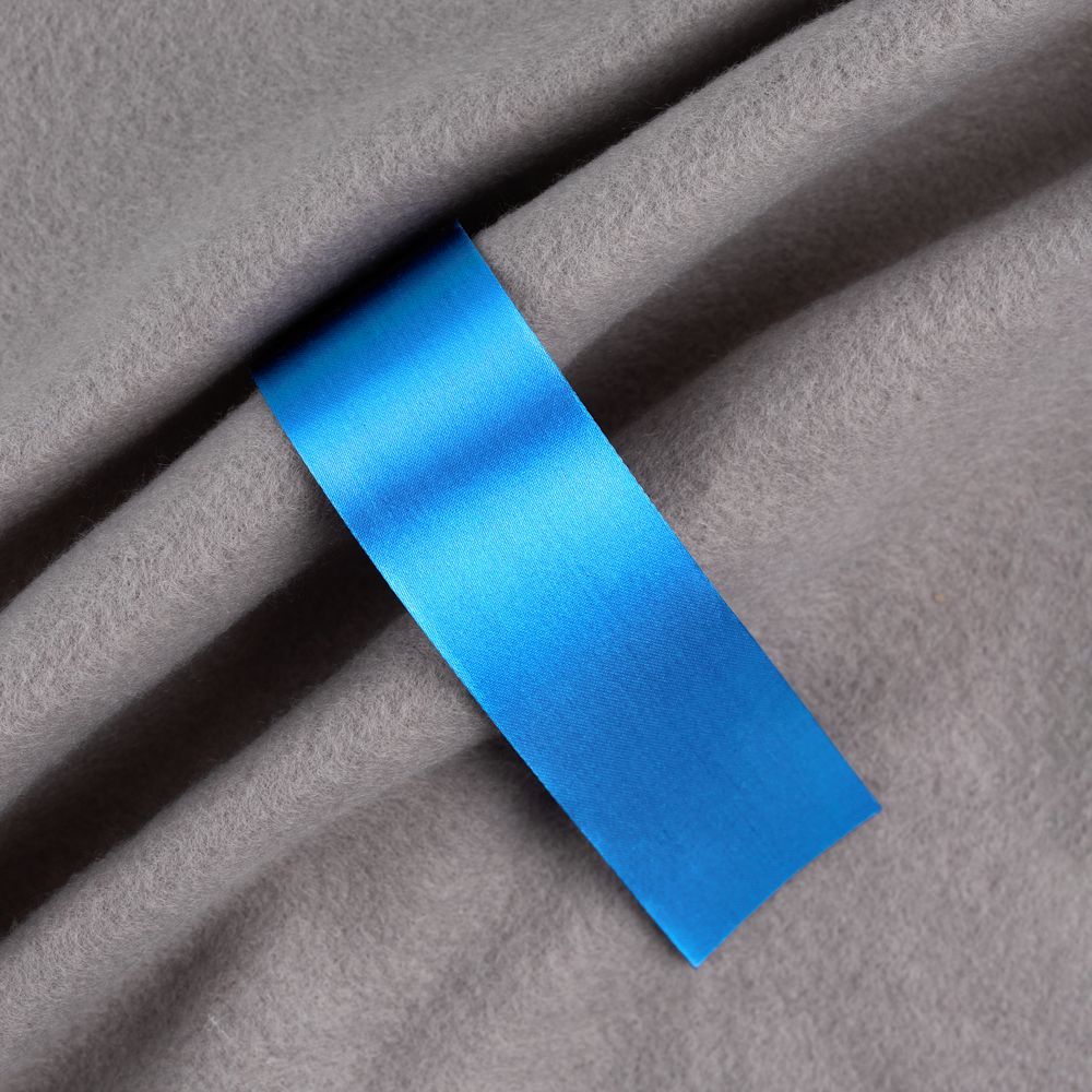 Лента сатиновая Satin 35 S, голубая, 10 см-1