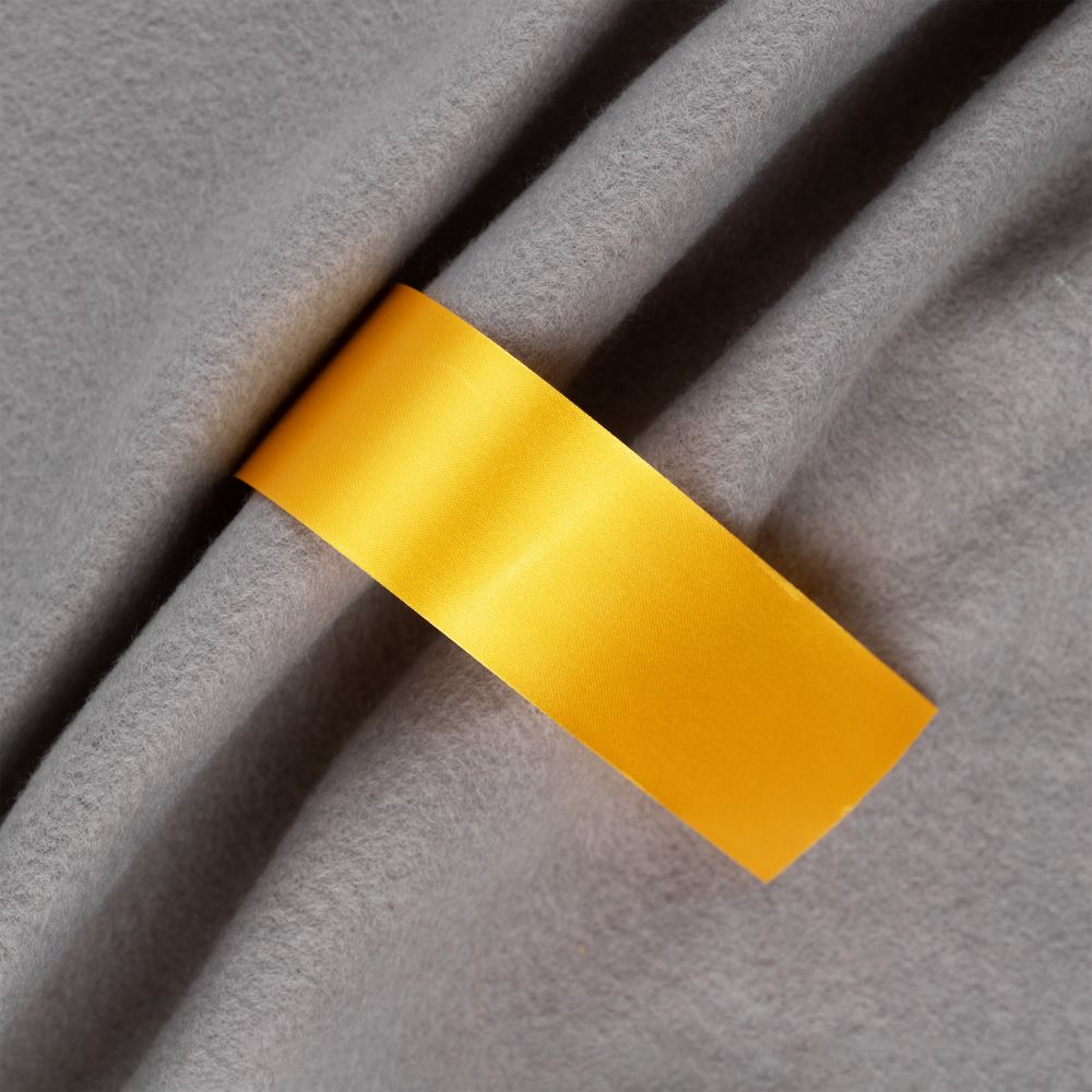Лента сатиновая Satin 35 XXL, желтая, 210 см-1