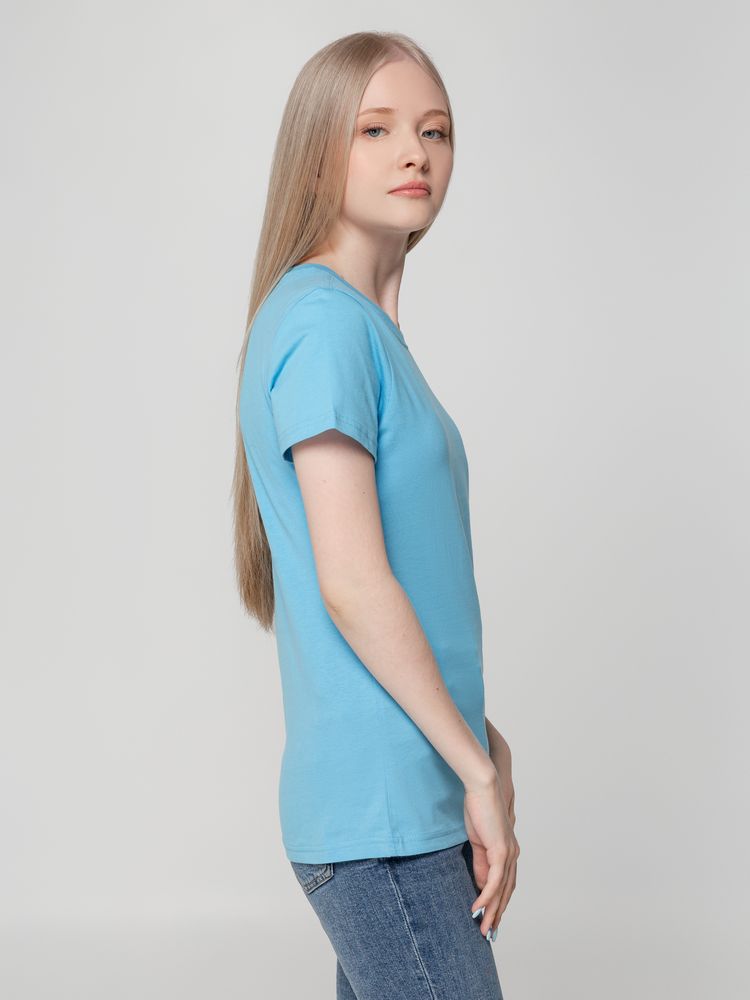 Футболка женская T-bolka Lady голубая, размер L-6