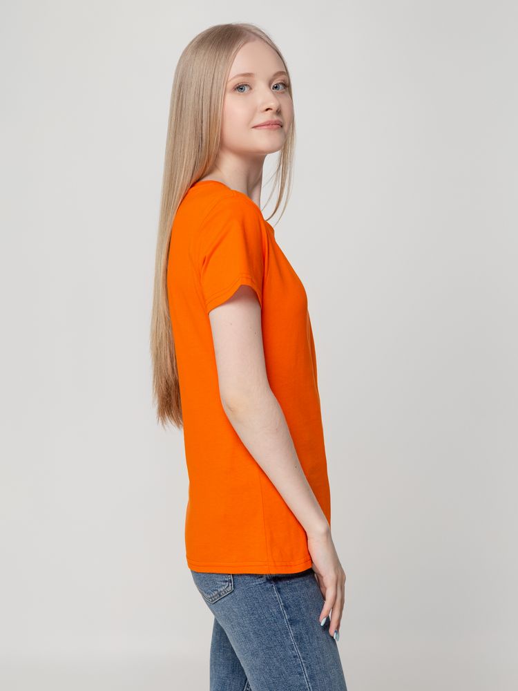 Футболка женская T-bolka Lady оранжевая, размер M-6