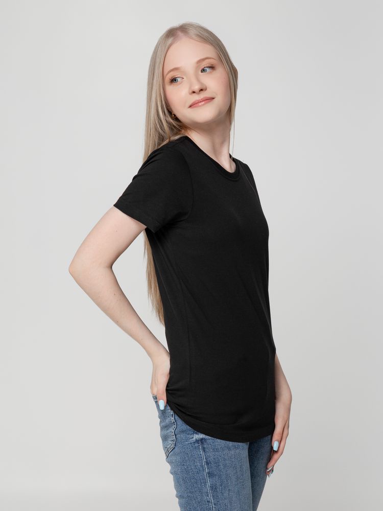 Футболка женская T-bolka Lady, черная, размер S-6