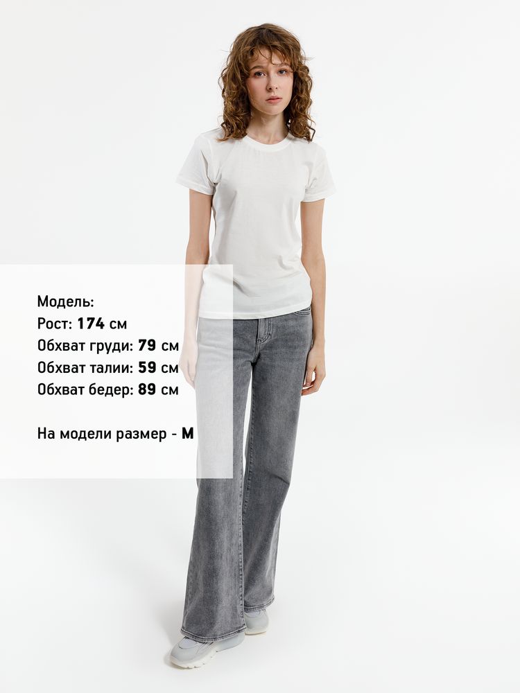 Футболка женская T-bolka Lady, белая (теплый оттенок), размер S-4