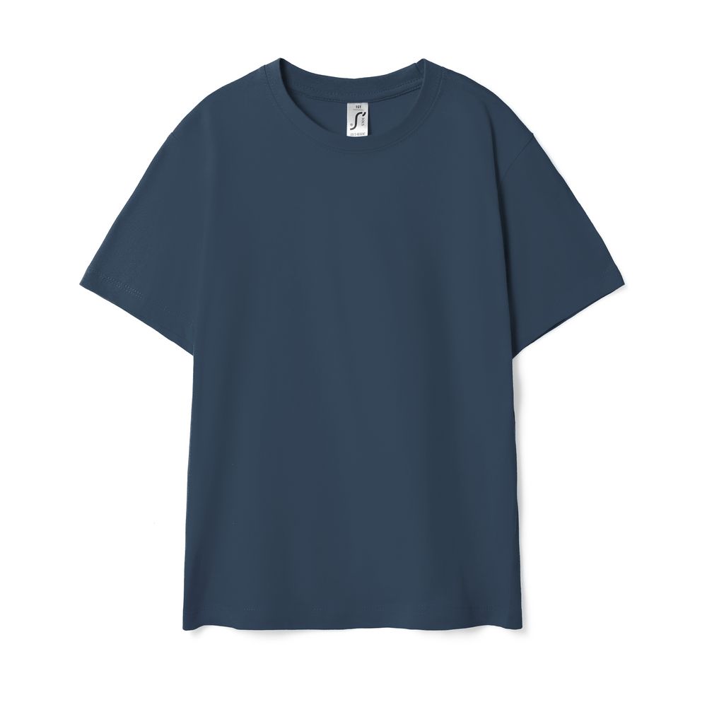 Футболка детская Regent Kids 150 синий джинс, на рост 96-104 см (4 года)-1