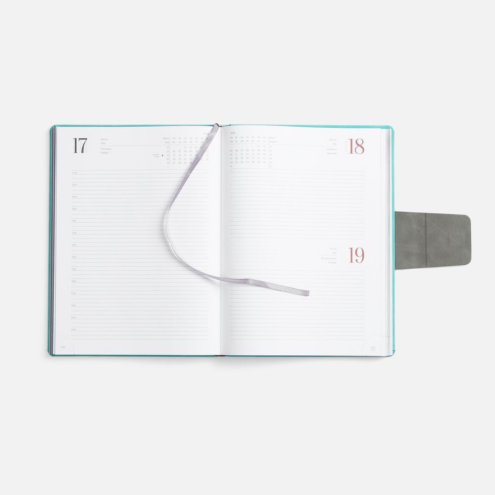 Ежедневник Grande Strap на заказ, датированный, бирюзовый-9