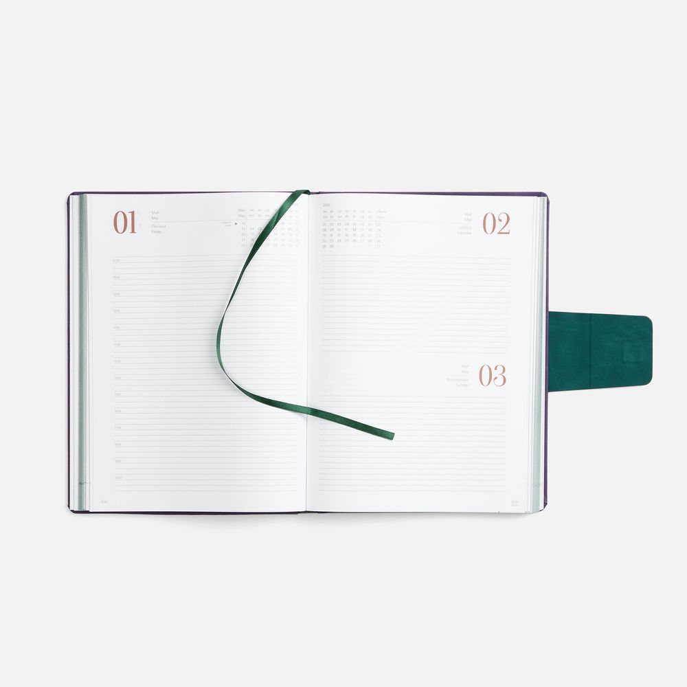 Ежедневник Grande Strap на заказ, датированный, фиолетовый-9