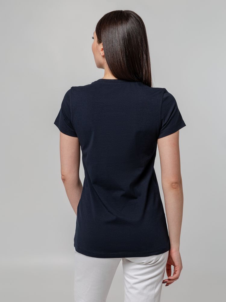 Футболка женская T-bolka Stretch Lady, темно-синяя (navy), размер S-6