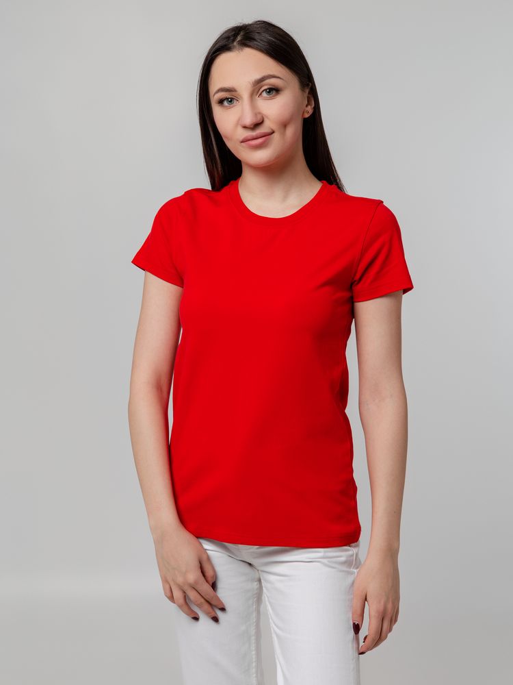 Футболка женская T-bolka Stretch Lady, красная, размер S-5