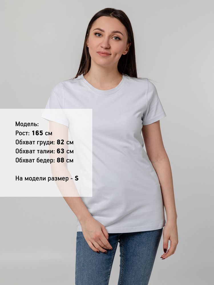 Футболка женская T-bolka Stretch Lady, белая, размер S-4