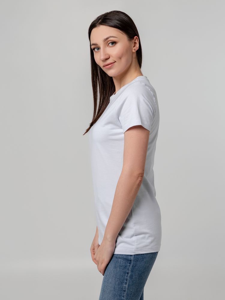 Футболка женская T-bolka Stretch Lady, белая, размер XXL-7