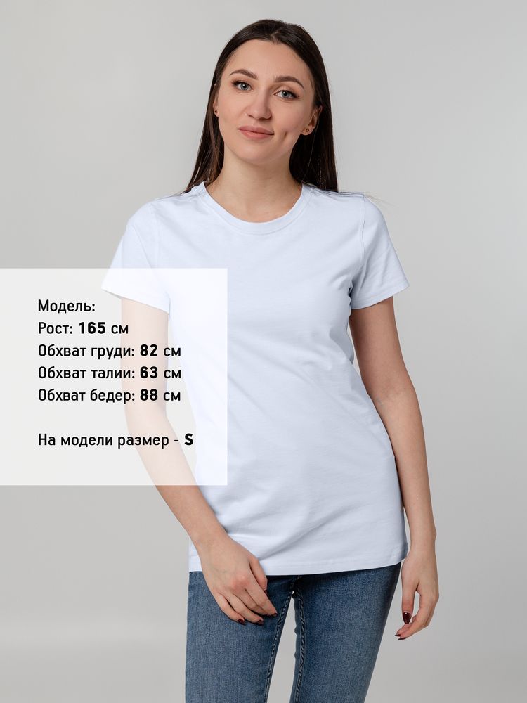 Футболка женская T-bolka Stretch Lady, белая (холодный оттенок), размер S-4