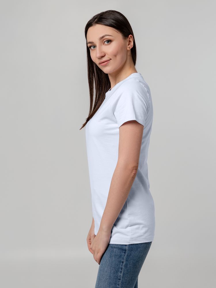 Футболка женская T-bolka Stretch Lady, белая (холодный оттенок), размер S-6